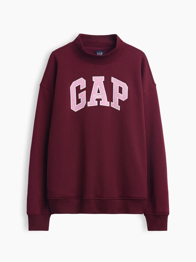 VintageSoft Oversized Mockneck Logo Sweatshirt gap vintagesoft oversized mockneck logo sweatshirt