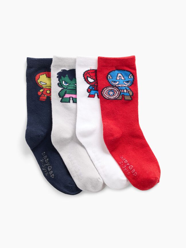 جوارب متوسطة babyGap Marvel Avengers (عبوة من 4 أزواج) جوارب متوسطة babygap marvel avengers عبوة من 4 أزواج