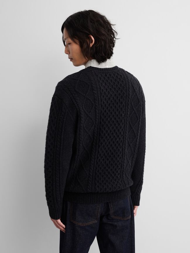 Gap × A.P.C. Wool Cable-Knit Sweater gap a p c wool cable knit sweater