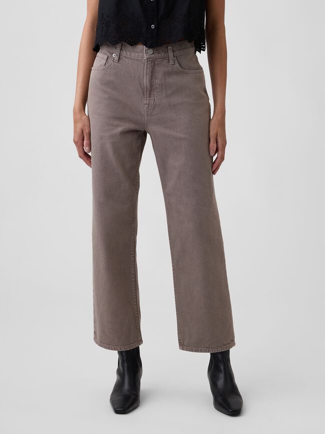 Low Slung Relaxed Straight Crop Jeans gap low slung relaxed straight crop jeans