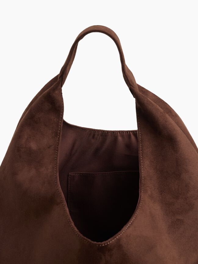 Slouchy Vegan-Suede Tote Bag gap slouchy vegan suede tote bag