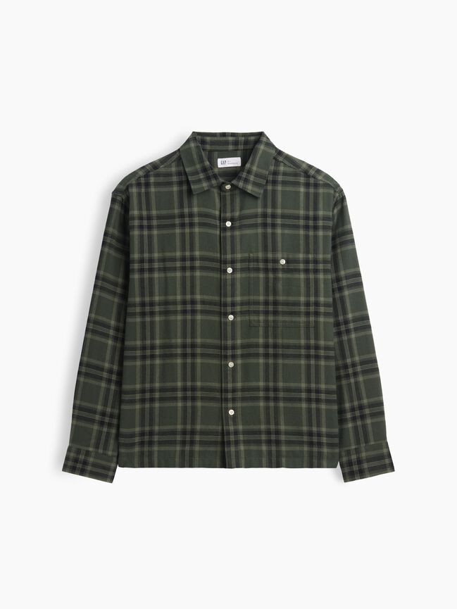 Flannel Shirt in Boxy Fit gap flannel shirt in boxy fit