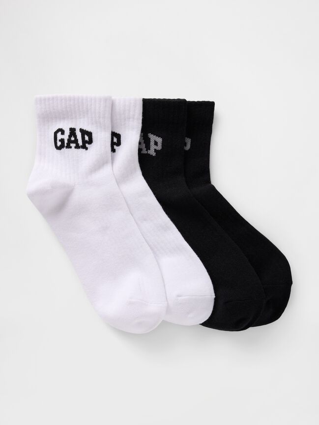 Gap Logo Quarter Crew Socks (2-Pack) gap logo quarter crew socks 2 pack