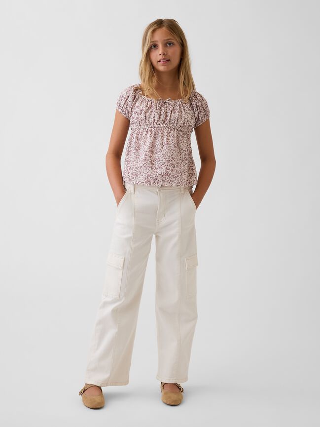 Kids Puff-Sleeve Top gap kids puff sleeve top
