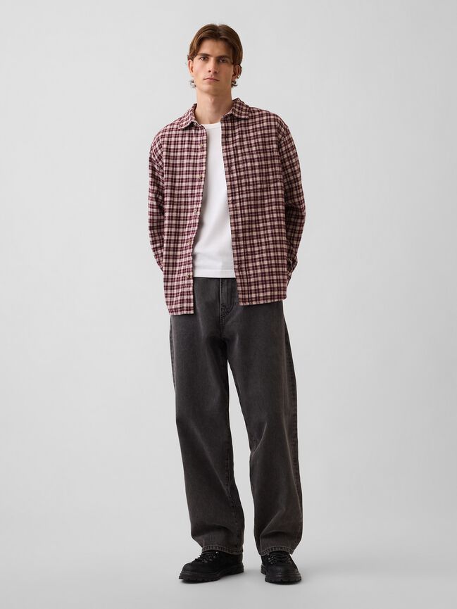 Relaxed Flannel Shirt gap relaxed flannel shirt