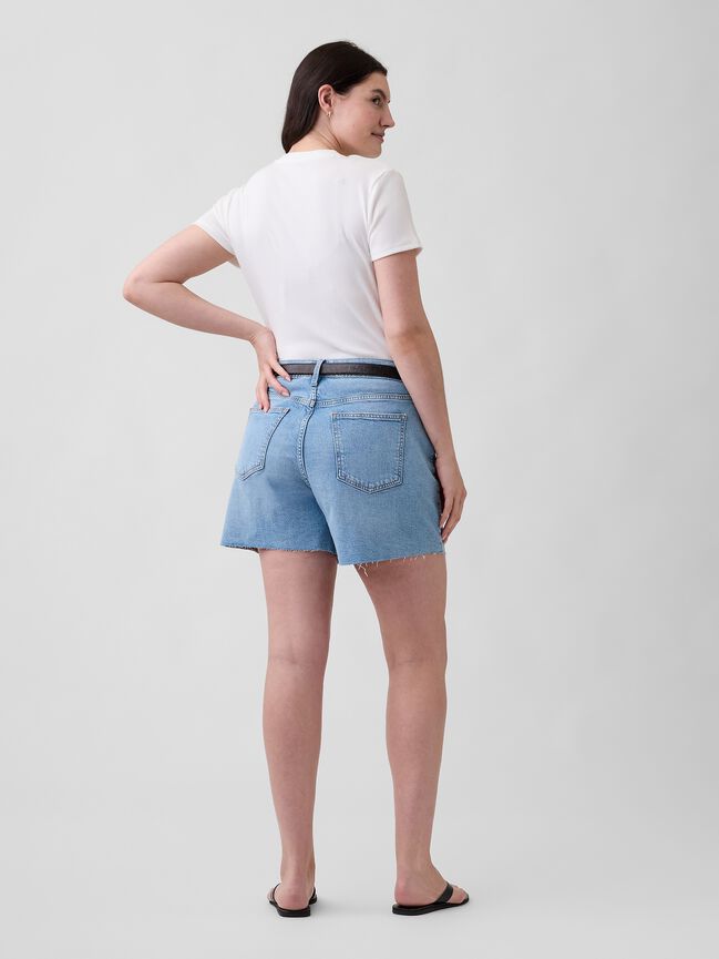 5" Mid Rise Soft Denim Shorts gap 5 mid rise soft denim shorts