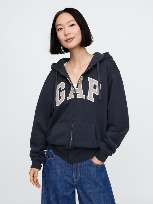 Adult VintageSoft Arch Logo Zip Hoodie gap adult vintagesoft arch logo zip hoodie