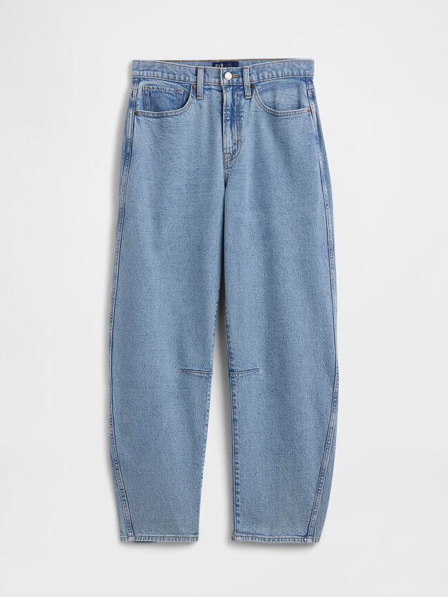 High Rise Barrel Jeans gap high rise barrel jeans