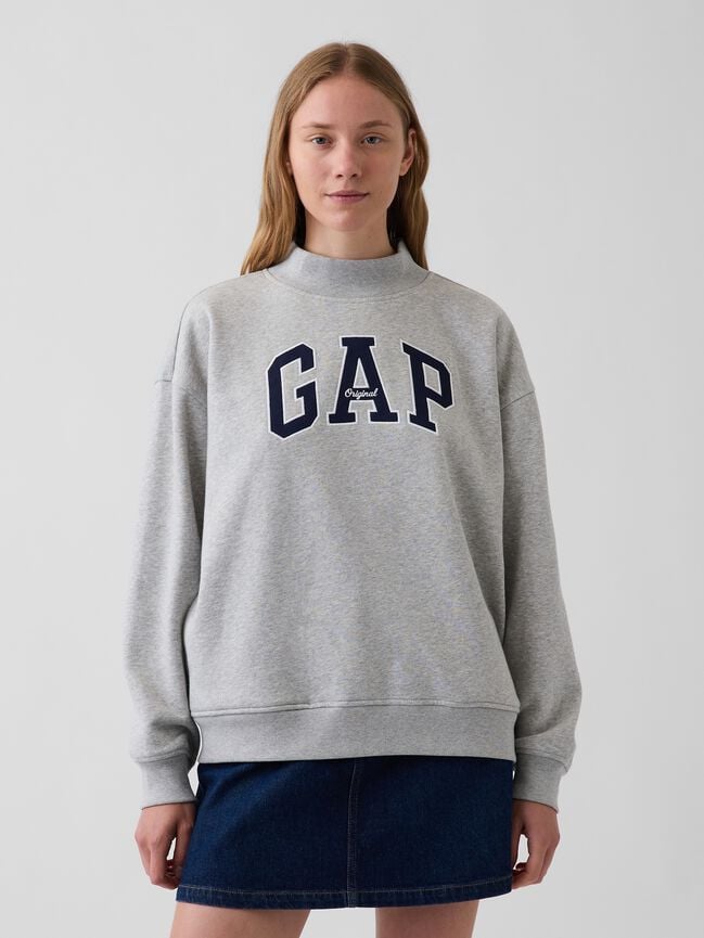 VintageSoft Oversized Mockneck Logo Sweatshirt gap vintagesoft oversized mockneck logo sweatshirt
