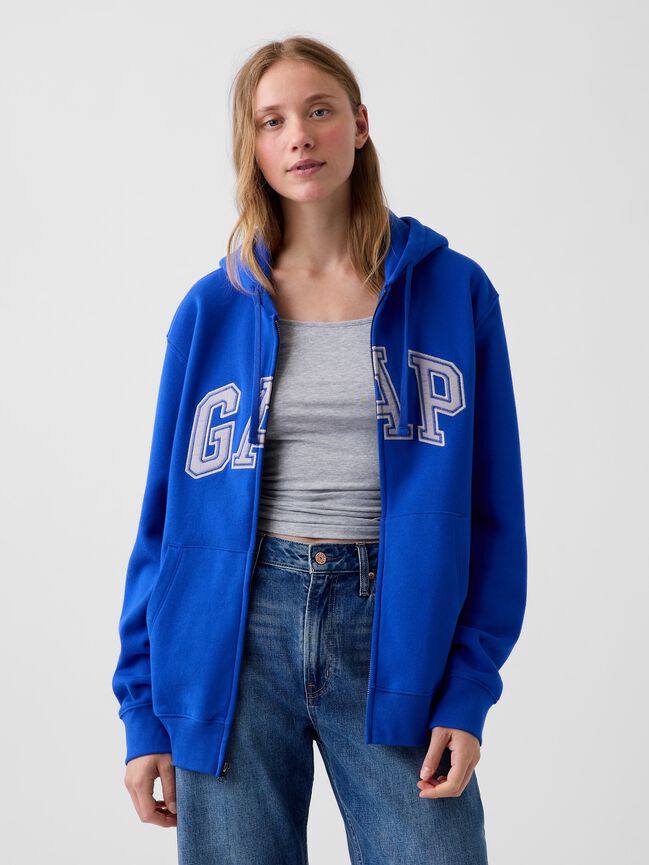 Adult VintageSoft Arch Logo Zip Hoodie gap adult vintagesoft arch logo zip hoodie