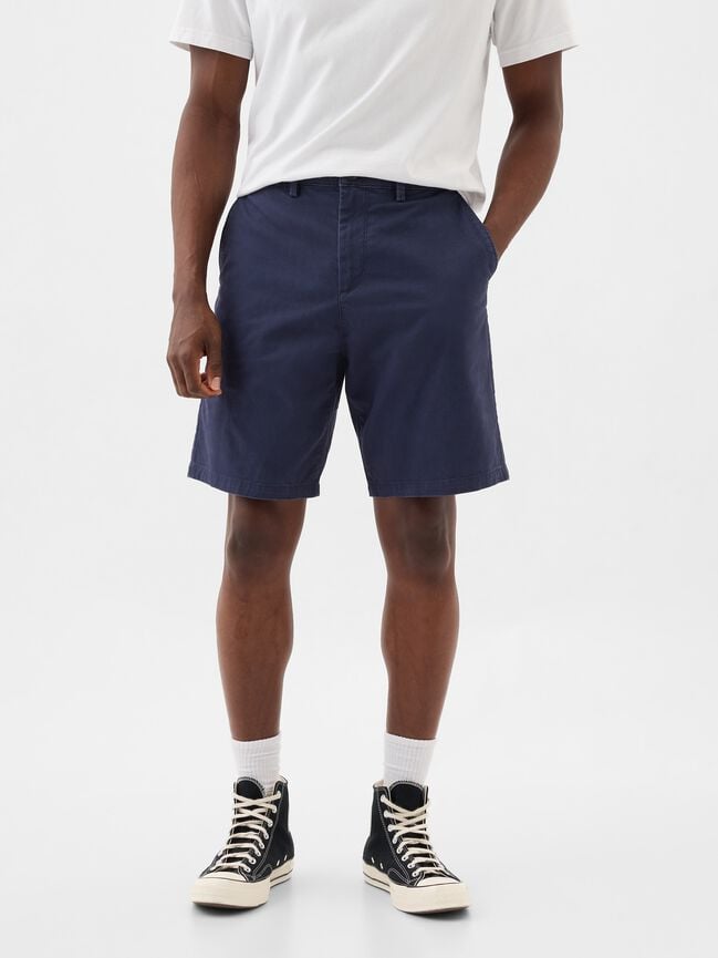 9" Essential Khaki Shorts gap 9 essential khaki shorts