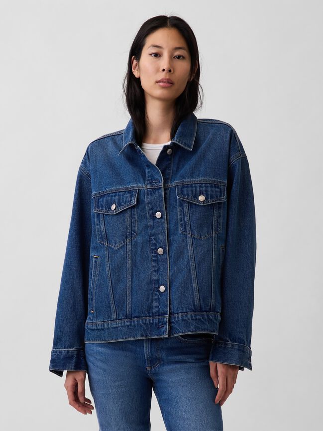 Oversized Icon Denim Jacket gap oversized icon denim jacket