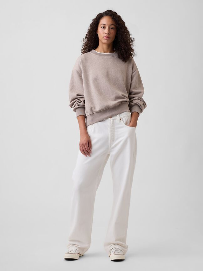 VintageSoft Oversized Split-Hem Sweatshirt gap vintagesoft oversized split hem sweatshirt
