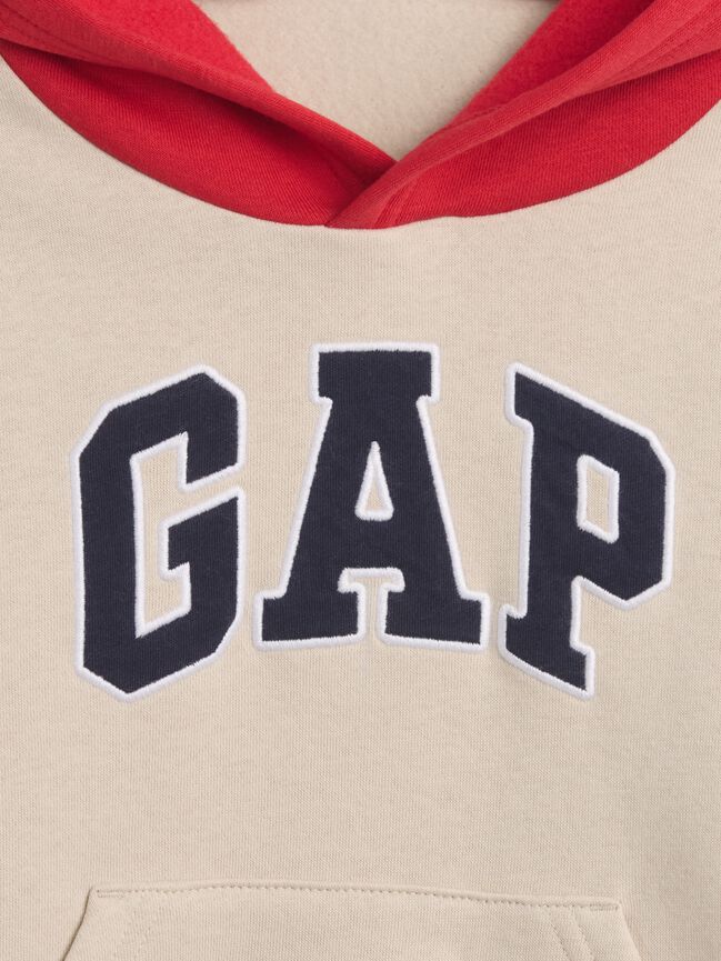 هودي babyGap مريح بألوان متباينة وشعار هودي babygap مريح بألوان متباينة وشعار