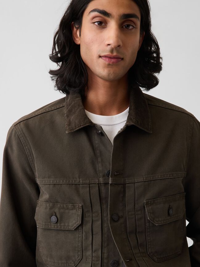 Canvas Denim Trucker Jacket gap canvas denim trucker jacket