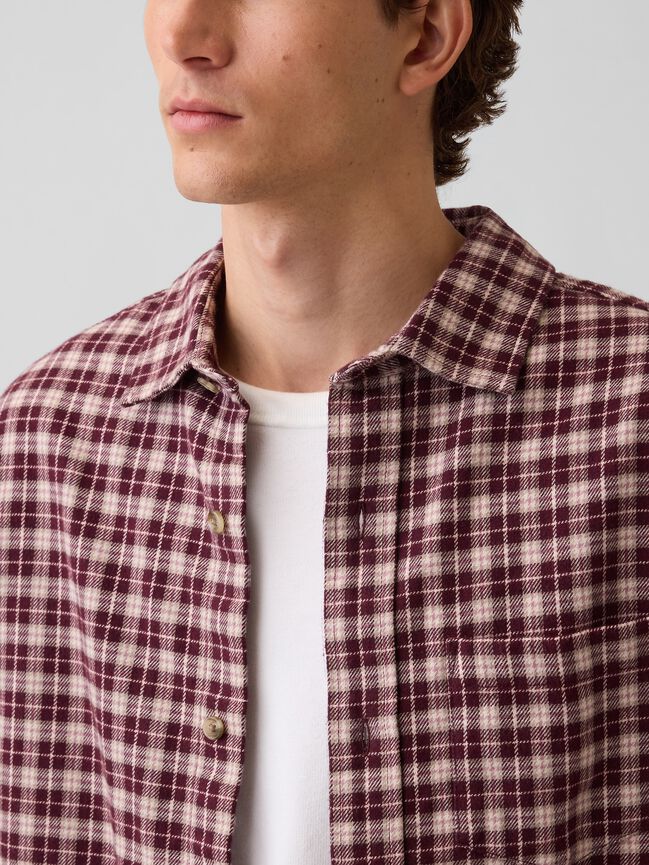 Relaxed Flannel Shirt gap relaxed flannel shirt