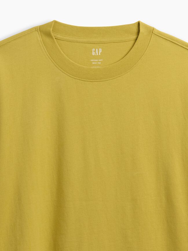تي شيرت Vintage Soft بقصة مربعة gap تي شيرت vintage soft بقصة مربعة