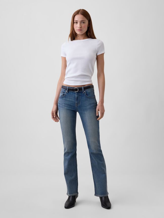 Mid Rise Boot Jeans gap mid rise boot jeans