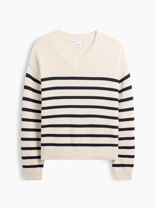 Oversized V-Neck Sweater gap oversized v neck sweater