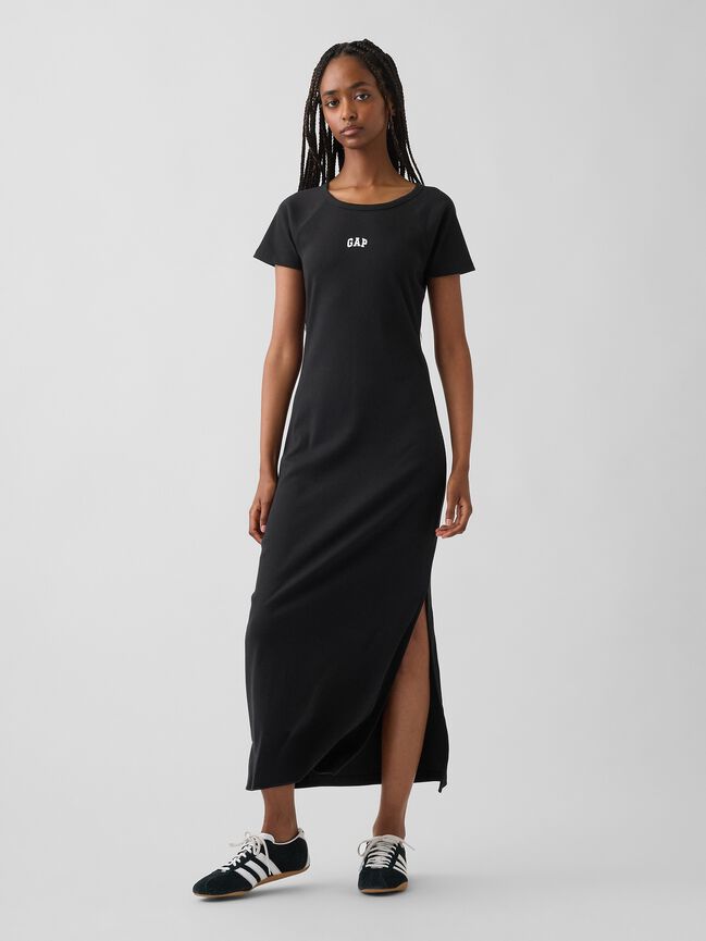 Modern Ribbed Gap Logo Maxi Dress modern ribbed gap logo maxi dress