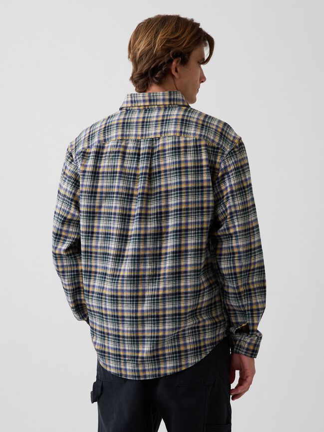 Relaxed Flannel Shirt gap relaxed flannel shirt