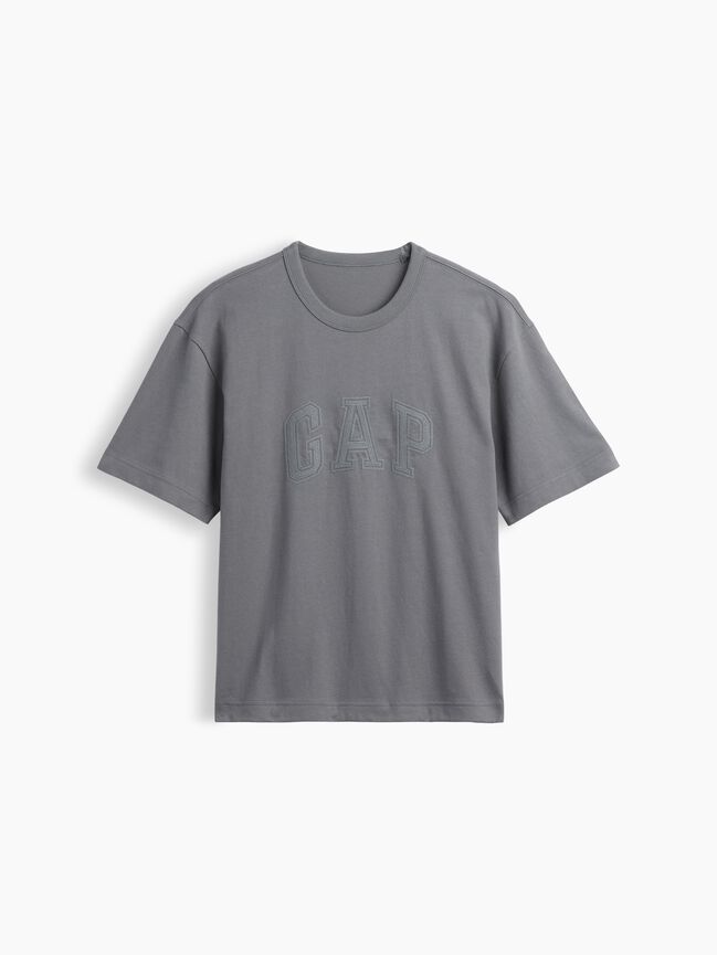 Heavyweight Relaxed Gap Logo Crop T-Shirt heavyweight relaxed gap logo crop t shirt