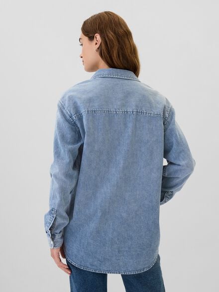 gap denim big shirt gap denim big shirt