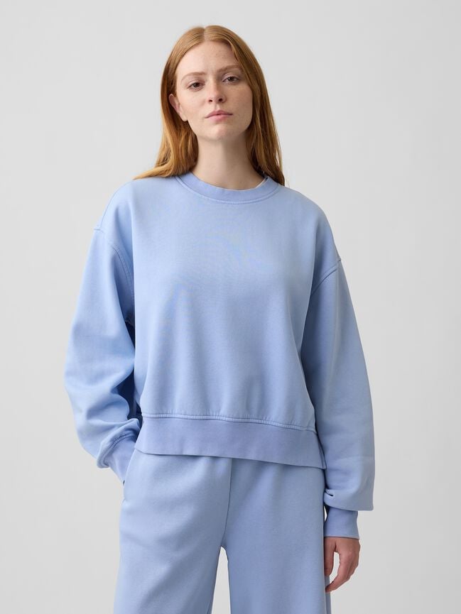 VintageSoft Oversized Split-Hem Sweatshirt gap vintagesoft oversized split hem sweatshirt