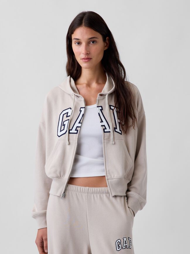Oversized Gap Logo French Terry Zip Hoodie oversized gap logo french terry zip hoodie