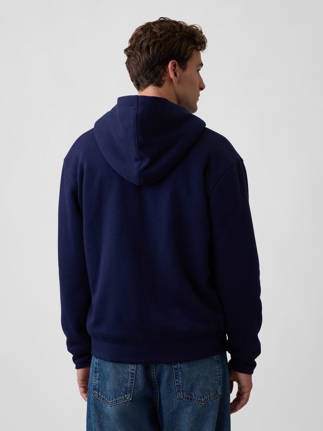 Relaxed Gap Logo Sherpa-Lined Zip Hoodie relaxed gap logo sherpa lined zip hoodie