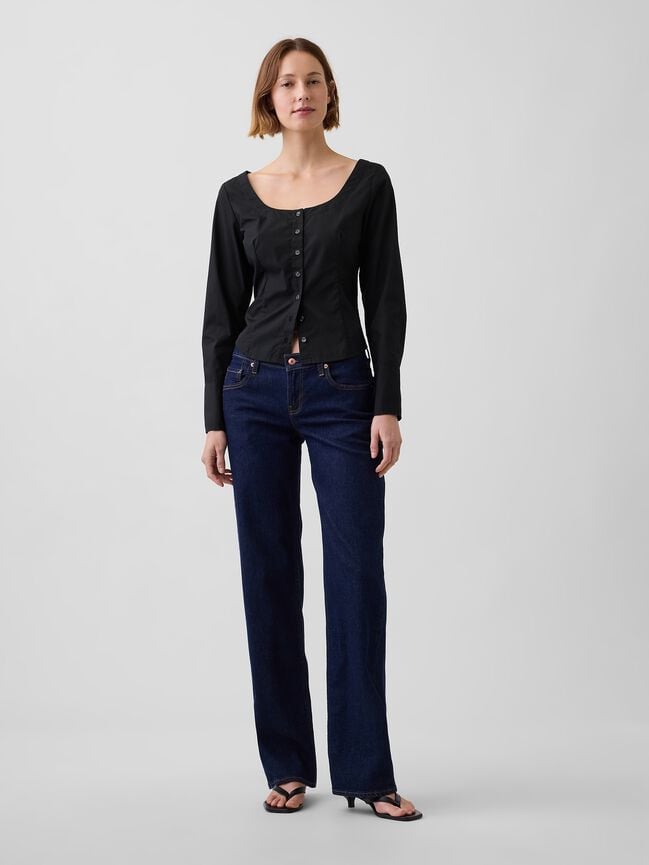قميص كم طويل gap قميص كم طويل