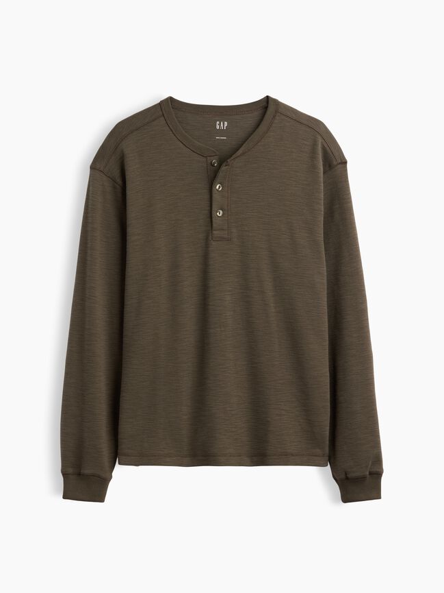 Relaxed Henley T-Shirt gap relaxed henley t shirt