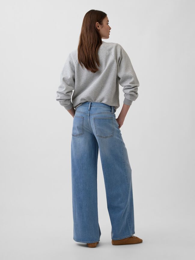 Mid Rise Wide-Leg Jeans gap mid rise wide leg jeans