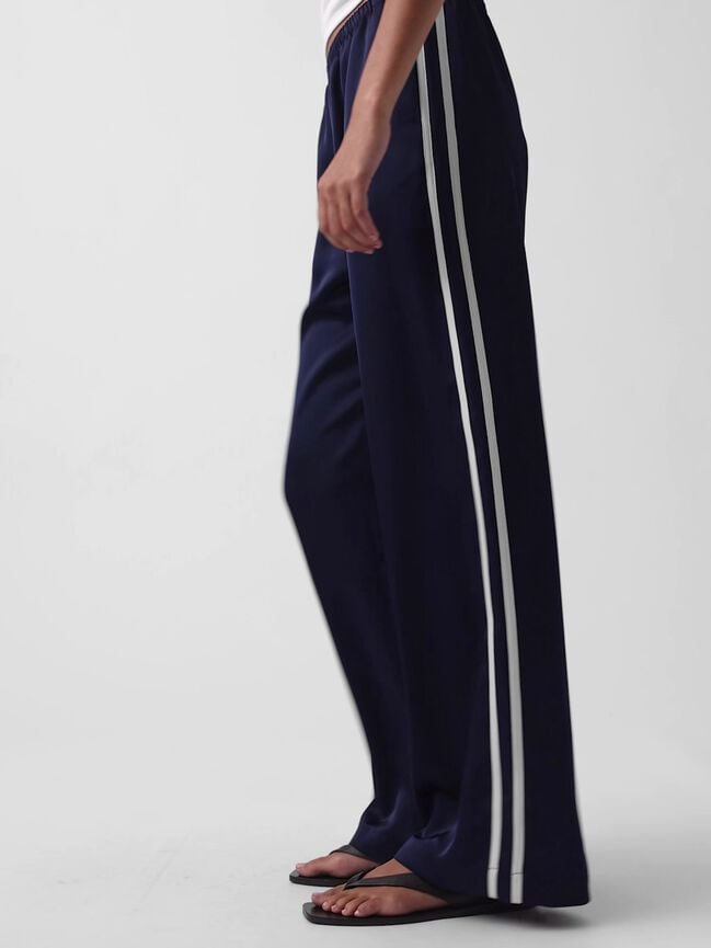 Satin Easy Wide-Leg Pants gap satin easy wide leg pants