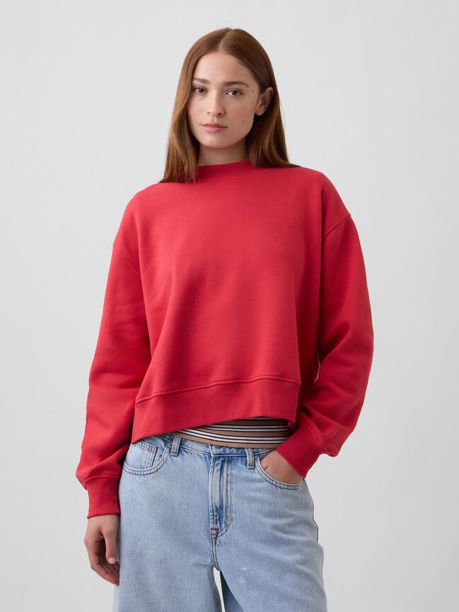 VintageSoft Oversized Split-Hem Sweatshirt gap vintagesoft oversized split hem sweatshirt