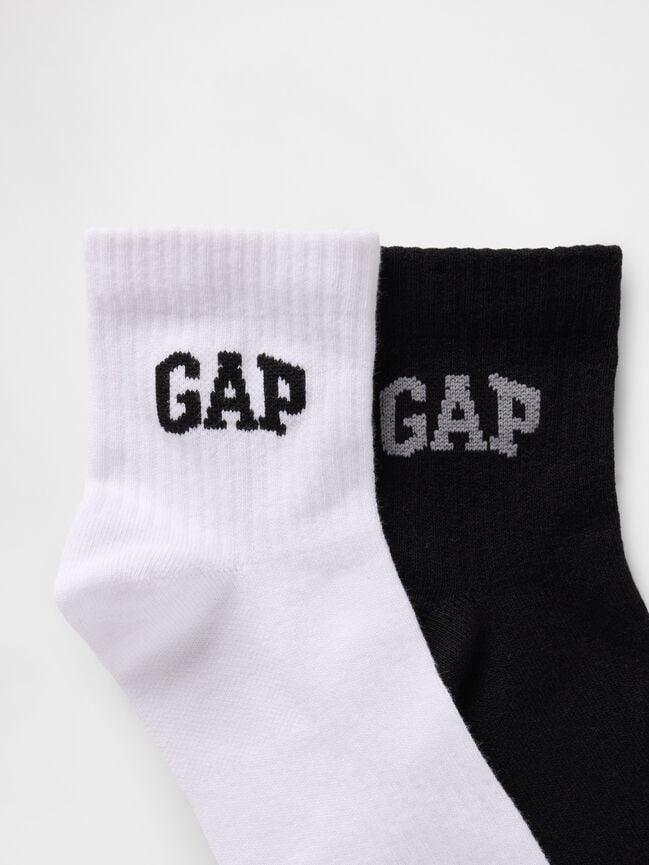 Gap Logo Quarter Crew Socks (2-Pack) gap logo quarter crew socks 2 pack