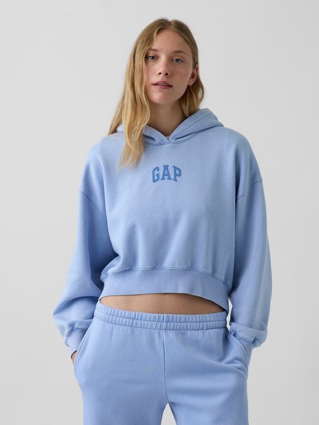 VintageSoft Crop Logo Hoodie gap vintagesoft crop logo hoodie