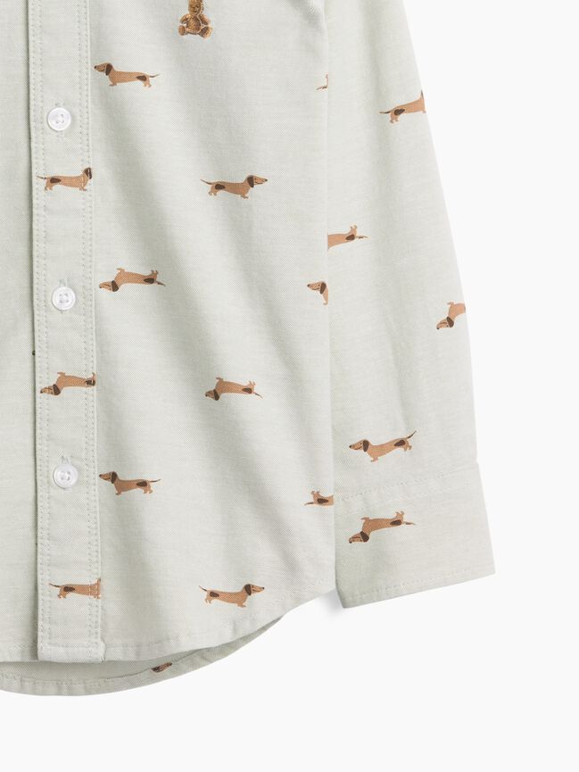 قميص أكسفورد babyGap مطبوع قميص أكسفورد babygap مطبوع