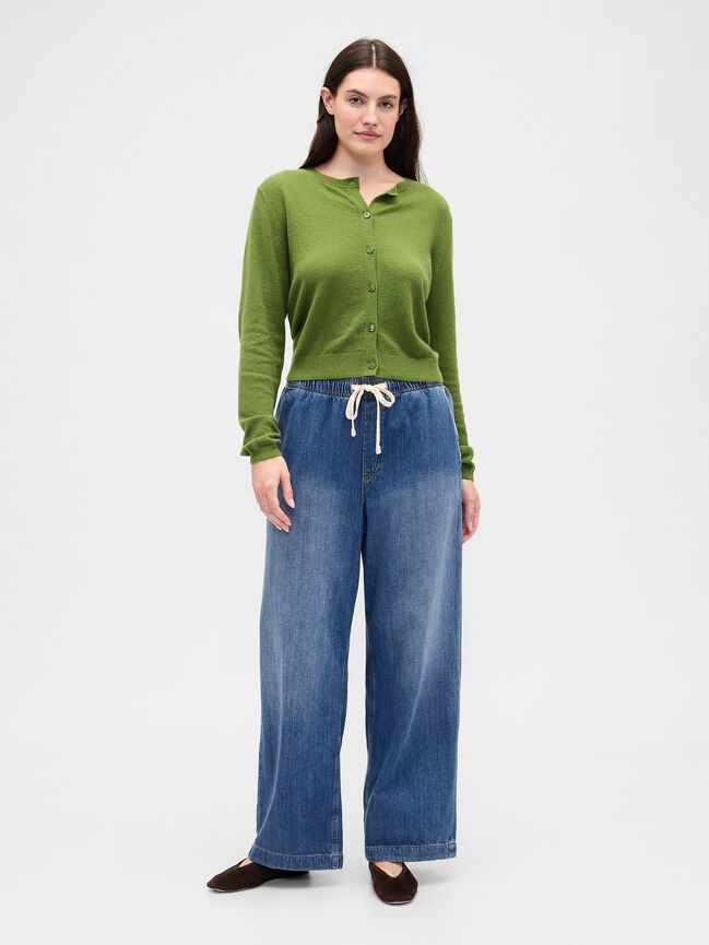 High Rise Easy Wide-Leg Jeans gap high rise easy wide leg jeans