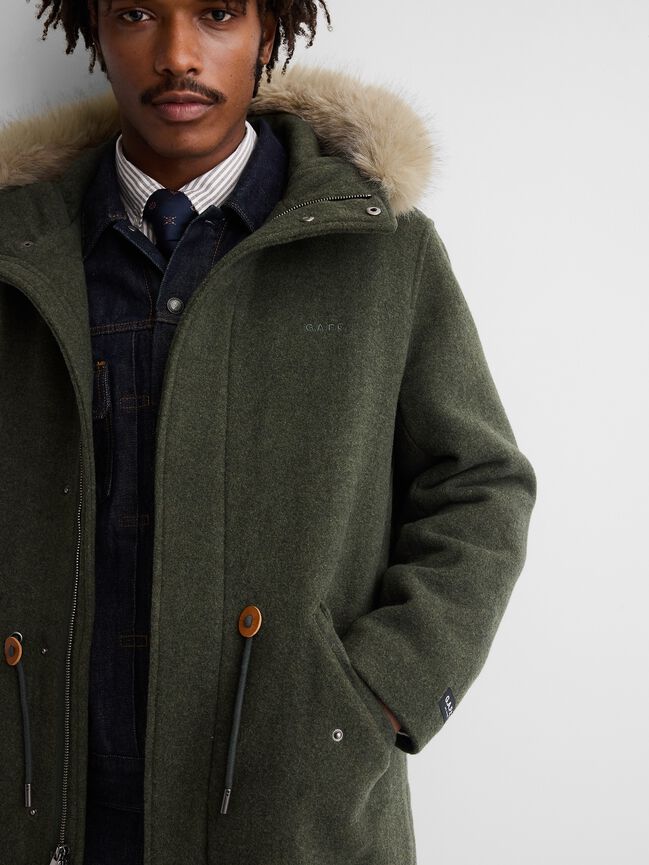 Gap × A.P.C. Oversized Wool-Blend Parka gap a p c oversized wool blend parka
