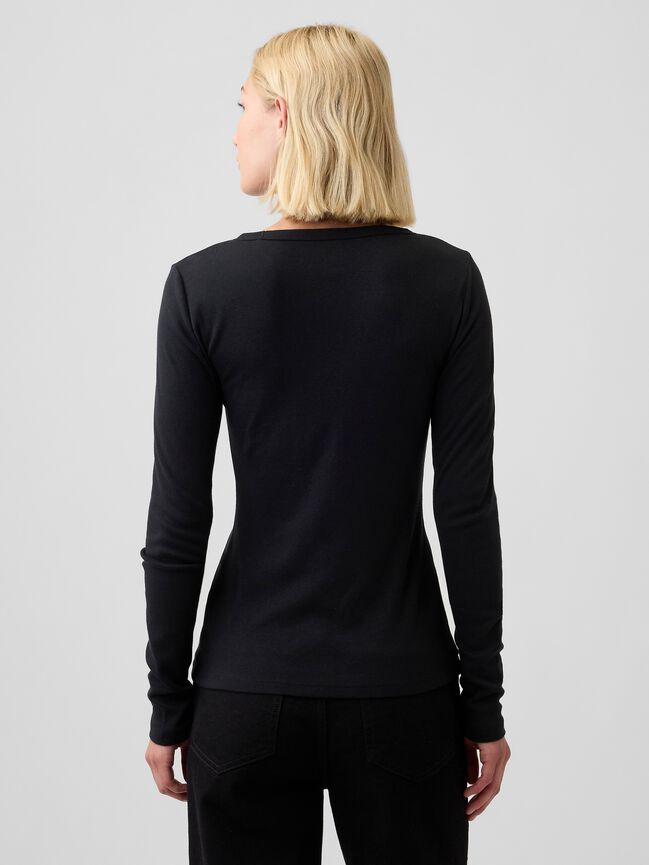 Modern Ribbed Crewneck T-Shirt gap modern ribbed crewneck t shirt