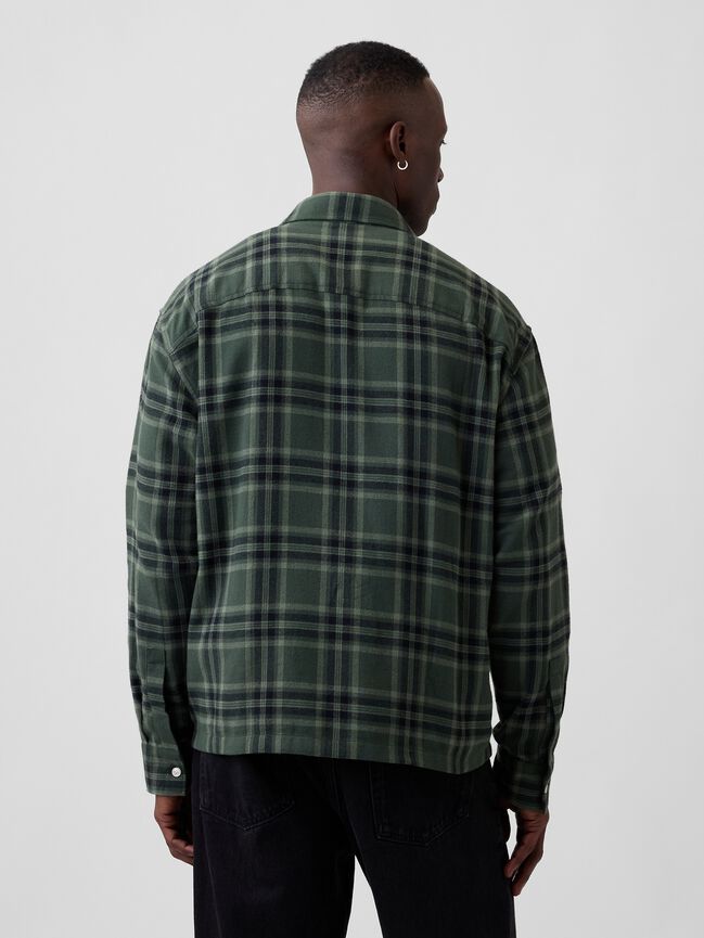 Flannel Shirt in Boxy Fit gap flannel shirt in boxy fit