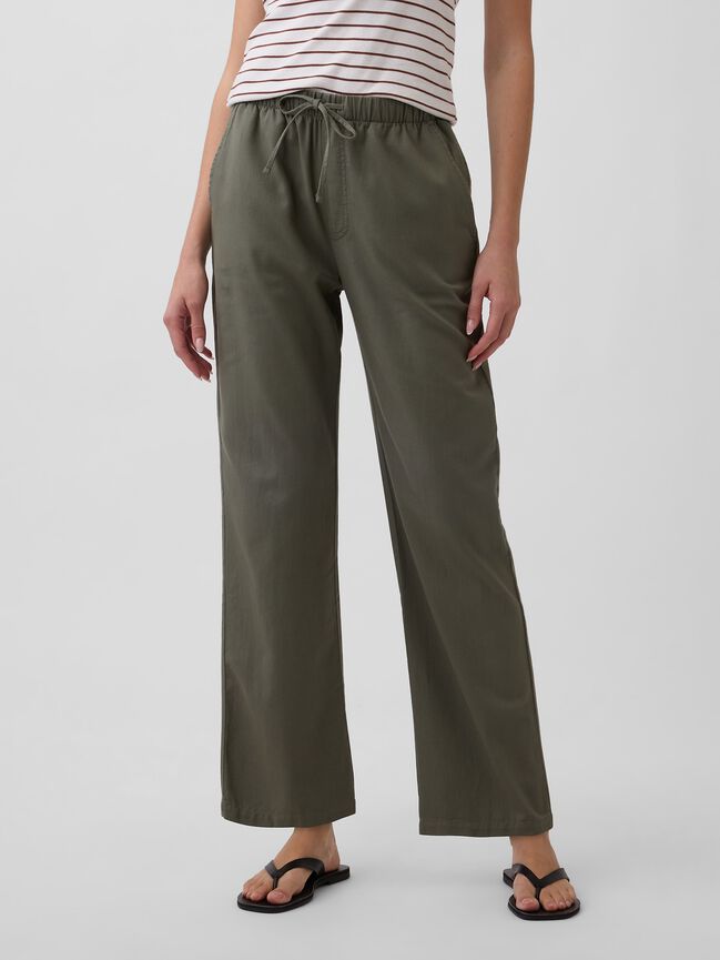Mid Rise Easy Twill Pants gap mid rise easy twill pants