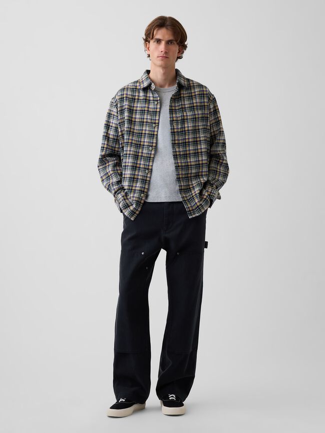 Relaxed Flannel Shirt gap relaxed flannel shirt