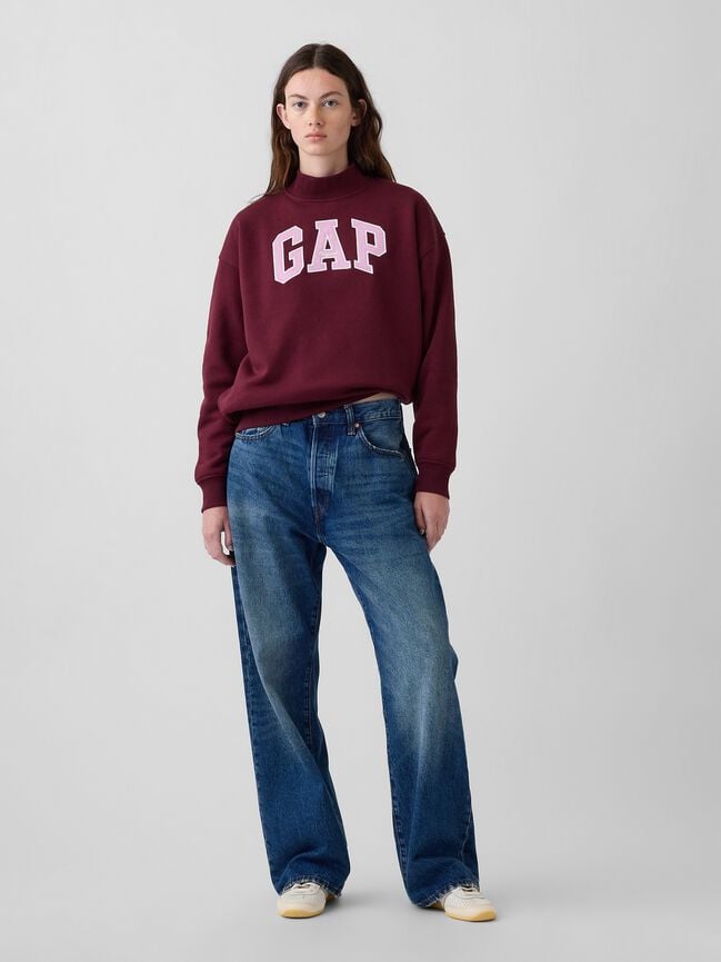 VintageSoft Oversized Mockneck Logo Sweatshirt gap vintagesoft oversized mockneck logo sweatshirt