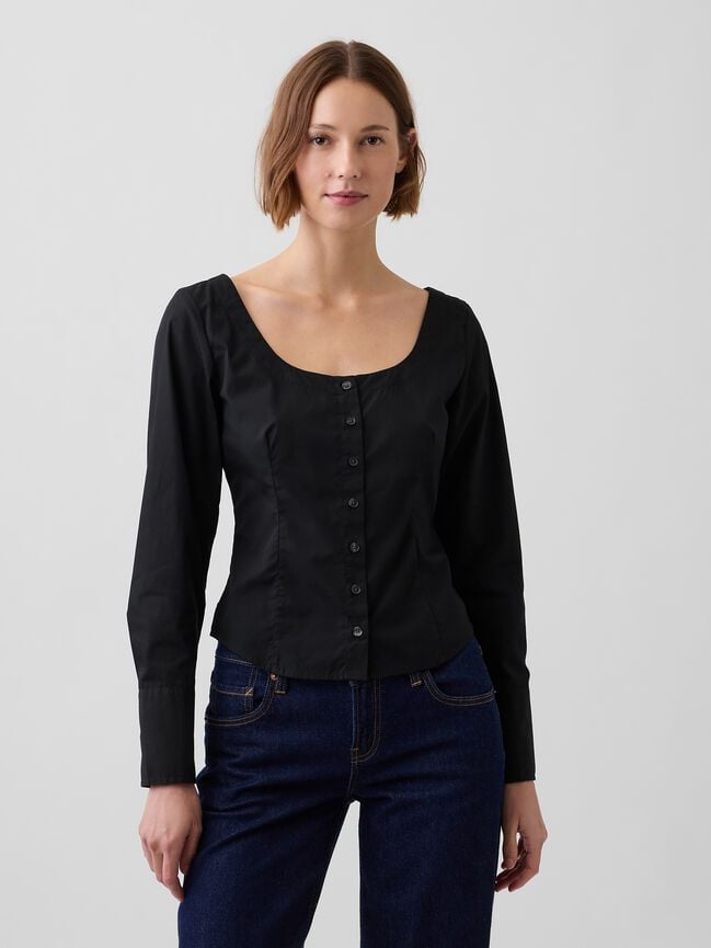 قميص كم طويل gap قميص كم طويل