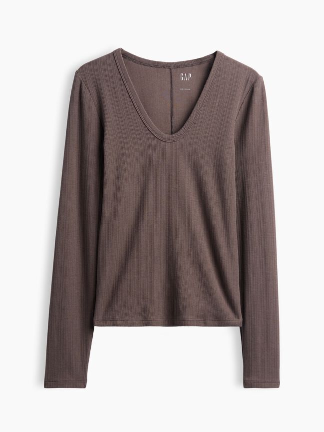 Variegated Rib Top gap variegated rib top