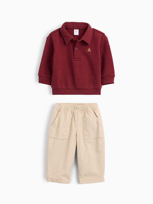 Baby VintageSoft Polo Outfit Set gap baby vintagesoft polo outfit set