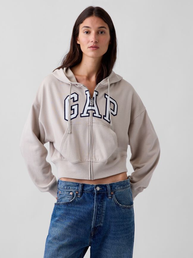 Oversized Gap Logo French Terry Zip Hoodie oversized gap logo french terry zip hoodie