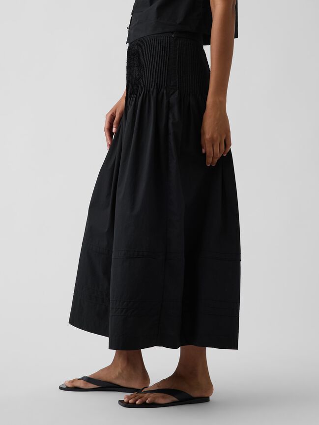 Poplin Pintuck Maxi Skirt gap poplin pintuck maxi skirt